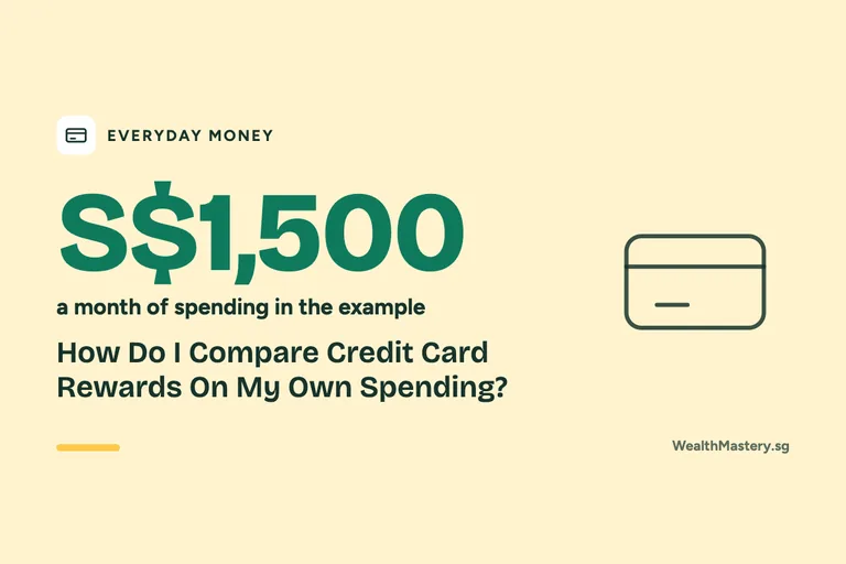 Card showing S$1,500: How Do I Compare Credit Card Rewards On My Own Spending?