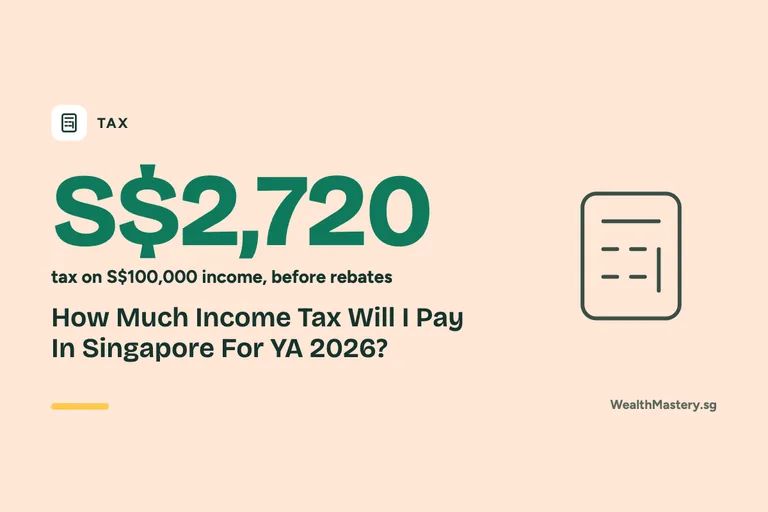 Card showing S$2,720: How Much Income Tax Will I Pay In Singapore For YA 2026?